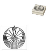 MAN IN HET MASISgoud + uw achtergrond Rubberstempel (Gestempeld)