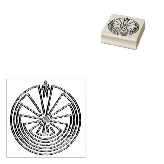 MAN IN HET MASISgoud + uw achtergrond Rubberstempel (Gestempeld)