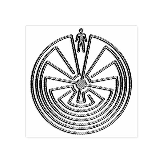 MAN IN HET MASISgoud + uw achtergrond Rubberstempel (Afrduk)