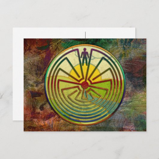 MAN IN HET MASISlandschap + uw achtergrond Briefkaart (Voorkant / Achterkant)