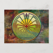 MAN IN HET MASISlandschap + uw achtergrond Briefkaart (Voorkant)