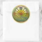 MAN IN HET MASISlandschap + uw achtergrond Ronde Sticker (Tas)