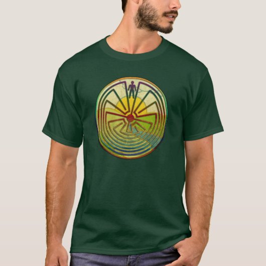 MAN IN HET MASISlandschap + uw achtergrond T-shirt (Voorkant)