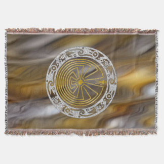 MAN IN HET ornament MAZE + uw achtergrond Deken