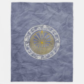 MAN IN HET ornament MAZE + uw achtergrond Fleece Deken (Voorkant)