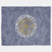 MAN IN HET ornament MAZE + uw achtergrond Fleece Deken (Voorkant (Horizontaal))