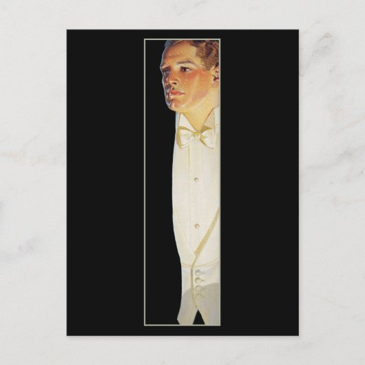 Man in het witte Stropdas door Leyendecker Briefkaart (Voorkant)