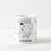 Man in klachtenbureau koffiemok (Center)