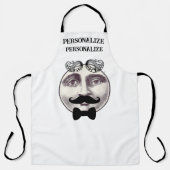 man in Moon Bartender Mustache Bow stropdas Schort (Voorkant)
