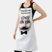 man in Moon Bartender Mustache Bow stropdas Schort (Insitu)