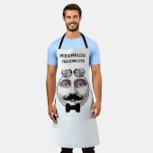 man in Moon Bartender Mustache Bow stropdas Schort (Gedragen)