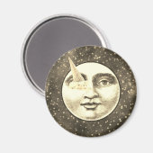 man in Moon Full Face Ice Cream Cone Eye Magneet (Voorkant / Achterkant)