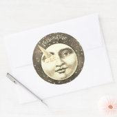  man in Moon Full Face Ice Cream Cone Eye Ronde Sticker (Envelop)