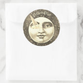  man in Moon Full Face Ice Cream Cone Eye Ronde Sticker (Tas)