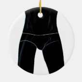 Man in onderkleding keramisch ornament (Achterkant)