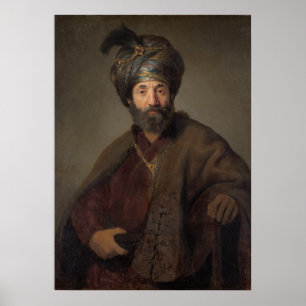 Man in Oosters Kostuum, c.1635 (olie op canvas) Poster