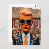 Man in Oranje Stropdas een Verloederende Samenlevi Briefkaart (Voorkant / Achterkant)