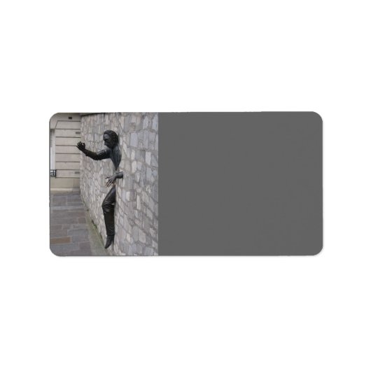 Man in Parijs Adres Label (Voorkant)