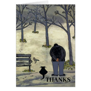 Man in Park, Cat en Bird, Bedankt