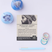 Man in Pet, Modellenbureau, Modelagent Adverteren Flyer (Enkel)