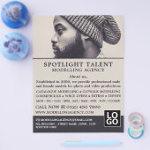 Man in Pet, Modellenbureau, Modelagent Adverteren Flyer (Enkel)