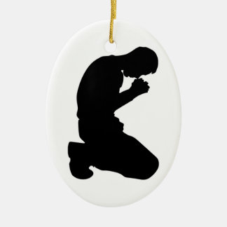 MAN IN PRAYER KERAMISCH ORNAMENT