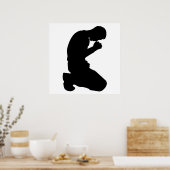 MAN IN PRAYER POSTER (Keuken)