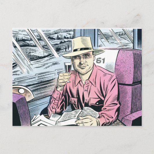 Man in stoel 61 briefkaarten... briefkaart (Voorkant)