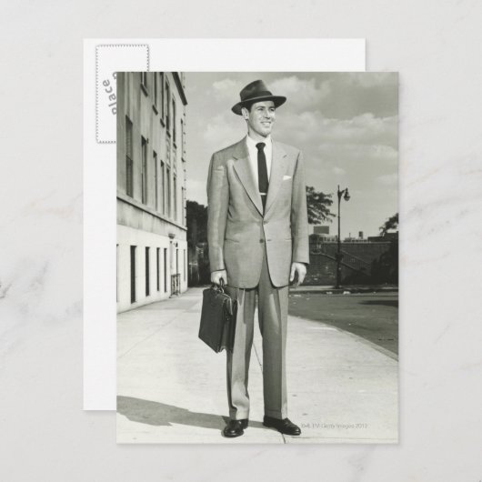 Man in Suit Briefkaart (Voorkant / Achterkant)