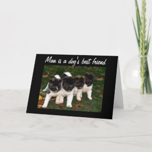 MAN IS DE BESTE VRIEND-KRACHT VAN DOG. KAART