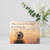 Man is Free Voltaire Quote Briefkaart (Staand voorkant)