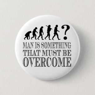 Man is iets dat moet worden overwonnen (Nietzsche) Ronde Button 5,7 Cm