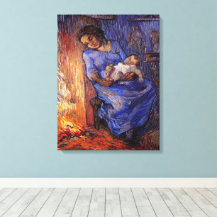 Man is in Zee door Vincent van Gogh Canvas Afdruk