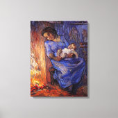 Man is in Zee door Vincent van Gogh Canvas Afdruk (Voorkant)