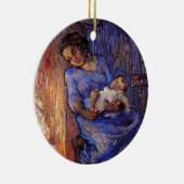 Man is in Zee door Vincent van Gogh Keramisch Ornament (Rechts)