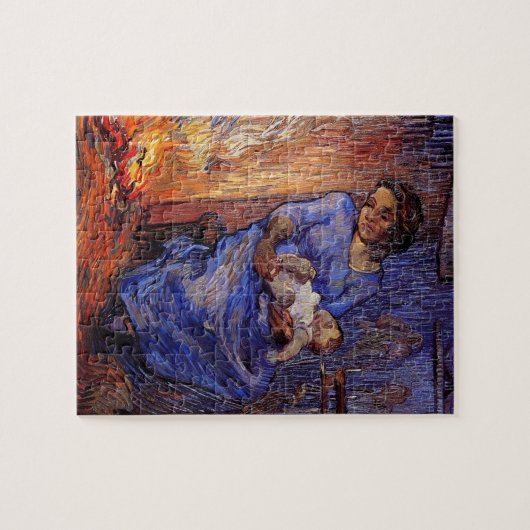 Man is in Zee door Vincent van Gogh Legpuzzel (Horizontaal)