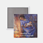 Man is in Zee door Vincent van Gogh Magneet (Voorkant / Achterkant)