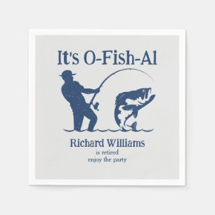 Man is officieel Fisherman Retirement Party Servet