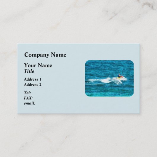 Man Jet Skiing Visitekaartje (Voorkant)