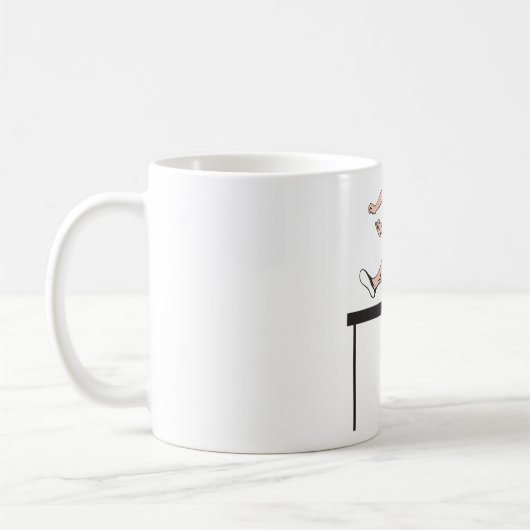 Man Jumping Hurdles Athletics Coffee Mok (Links)