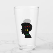 Man Juneteenth Glass Glas (Achterkant)