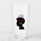 Man Juneteenth Glass Glas (Voorkant)