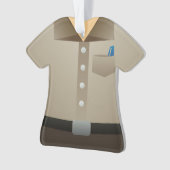 Man kerstfeestdag voor speciale pakketbezorging ornament (voorkant)