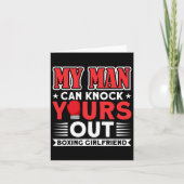 Man Knock Yours Out Boxing Vriendin Gifts Kaart (Voorkant)