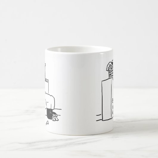 Man Koffie-Mok wasmachine repareren Koffiemok (Center)