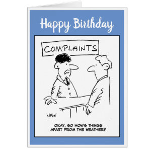 Man komt in het klachtenbureau over het weer