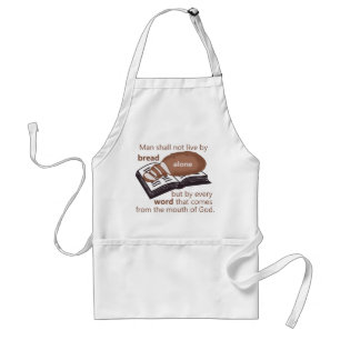 Man leeft niet van Bread Alone Apron Standaard Schort