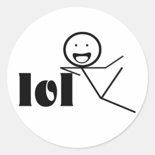 man lol stick ronde sticker