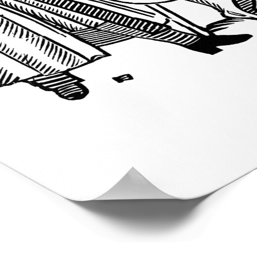 Man loopt met zijn hond poster (Hoek)