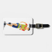 Man lopende Bagagelabels (Voorkant horizontaal)